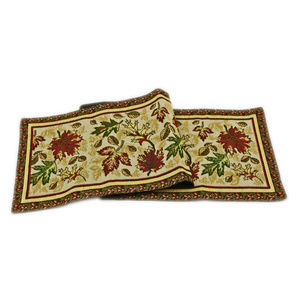 NWT Fall Leaves Design Jacquard Table Runner 13x72 inches